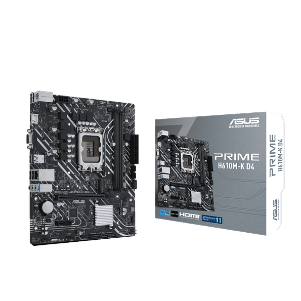 Placa Madre Asus PRIME H610M-K D4 | Intel LGA1700, DDR4, MicroATX 1