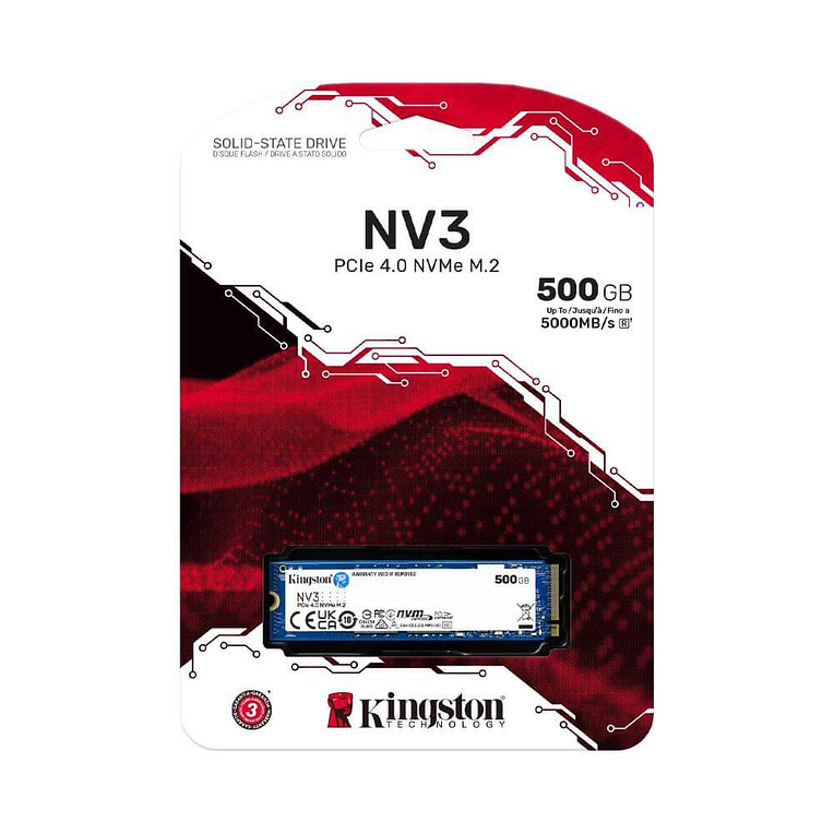 SSD Kingston NV3 500GB NVMe PCIe 4.0 R6000MB/s 3