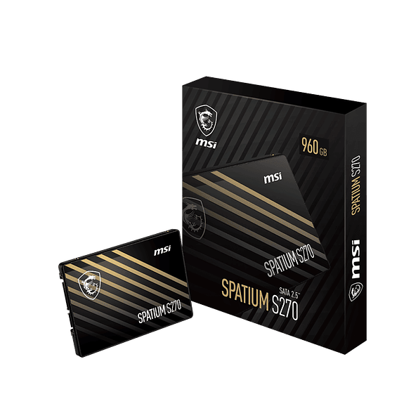 Unidad SSD MSI SPATIUM S270 960GB SATA III 2.5” 3D NAND 500MB/s 1