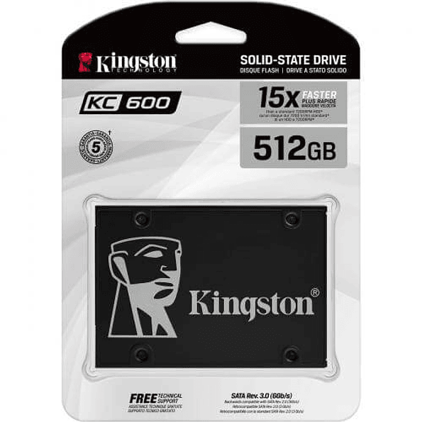 SSD Kingston KC600 512GB SATA 2.5” | 550MB/s Lectura, 520MB/s Escritura 3