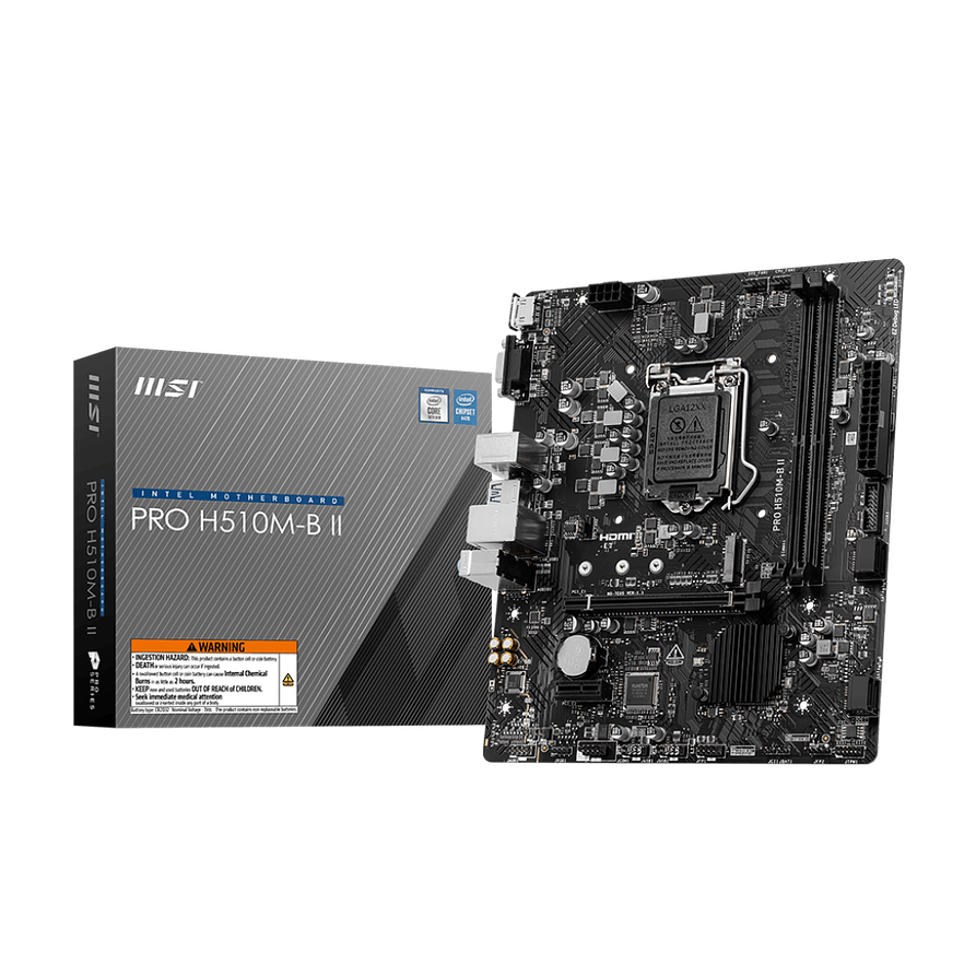 Placa Madre MSI PRO H510M-B II | LGA 1200 DDR4 Micro-ATX 1