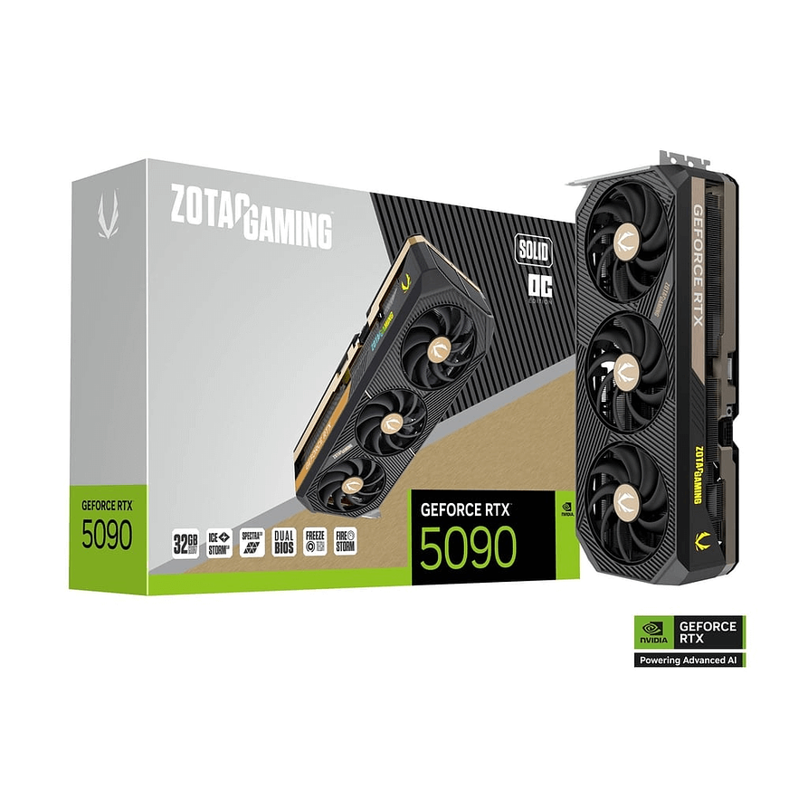 Zotac GAMING GeForce RTX 5090 SOLID OC 32GB GDDR7 RGB PCIe 5.0 1