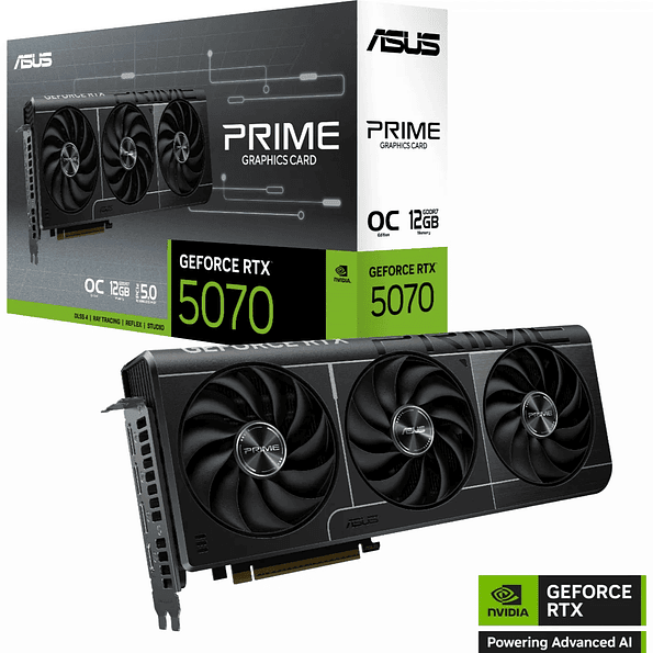 ASUS PRIME GeForce RTX 5070 OC 12GB GDDR7 | Potencia y Eficiencia 1