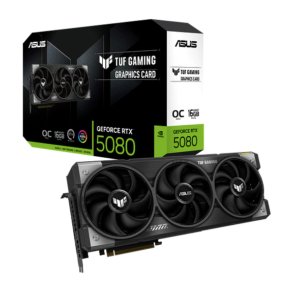 Tarjeta de Video ASUS TUF Gaming RTX 5080 OC 16GB GDDR7 PCIe 5.0 1
