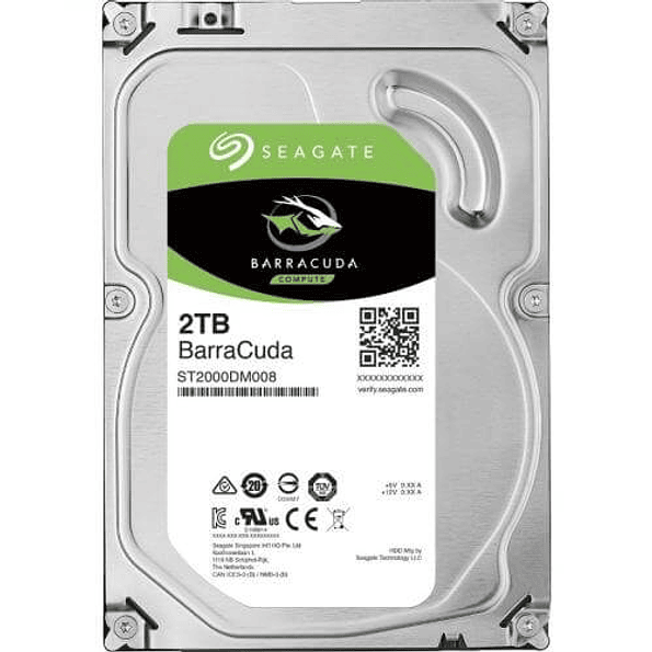 Disco Duro Seagate BarraCuda 2TB 7200RPM SATA 3.5” con 256MB de Caché 2