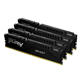 Kit RAM Kingston FURY Beast 128GB (4x32GB) DDR5 5200MHz CL40