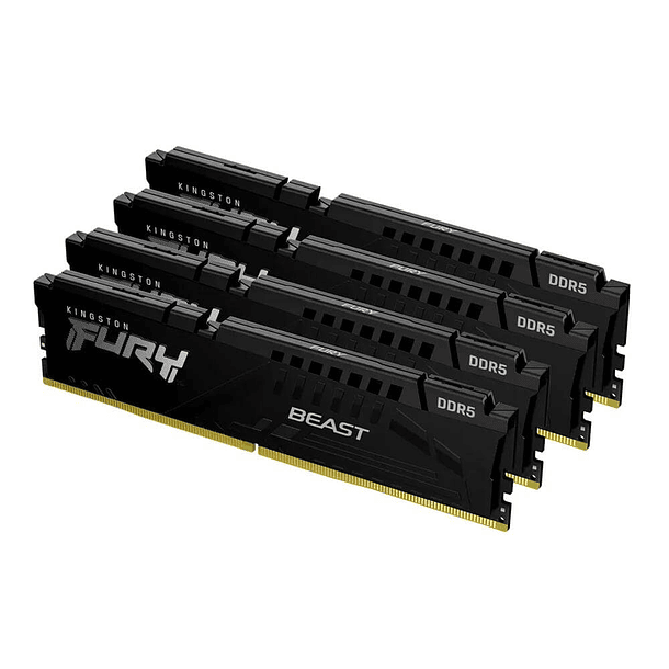Kit RAM Kingston FURY Beast 128GB (4x32GB) DDR5 5200MHz CL40 