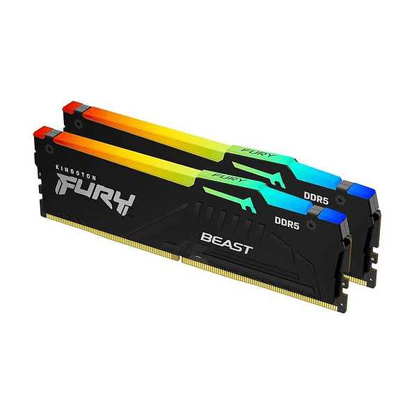 Memoria RAM Kingston Fury Beast RGB 32GB DDR5 6400MHz CL32 (2x16GB) 2