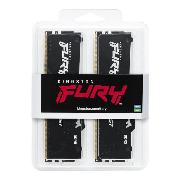 Memoria RAM Kingston Fury Beast RGB 32GB (2x16GB) DDR5 6000MHz CL30 2