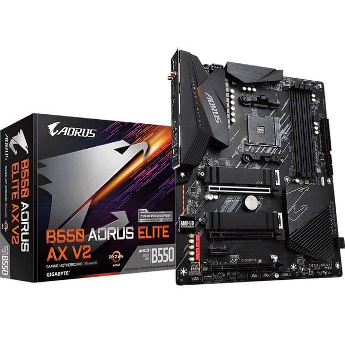 Placa Madre Gigabyte B550 AORUS ELITE AX V2 WiFi AM4 DDR4 ATX 1