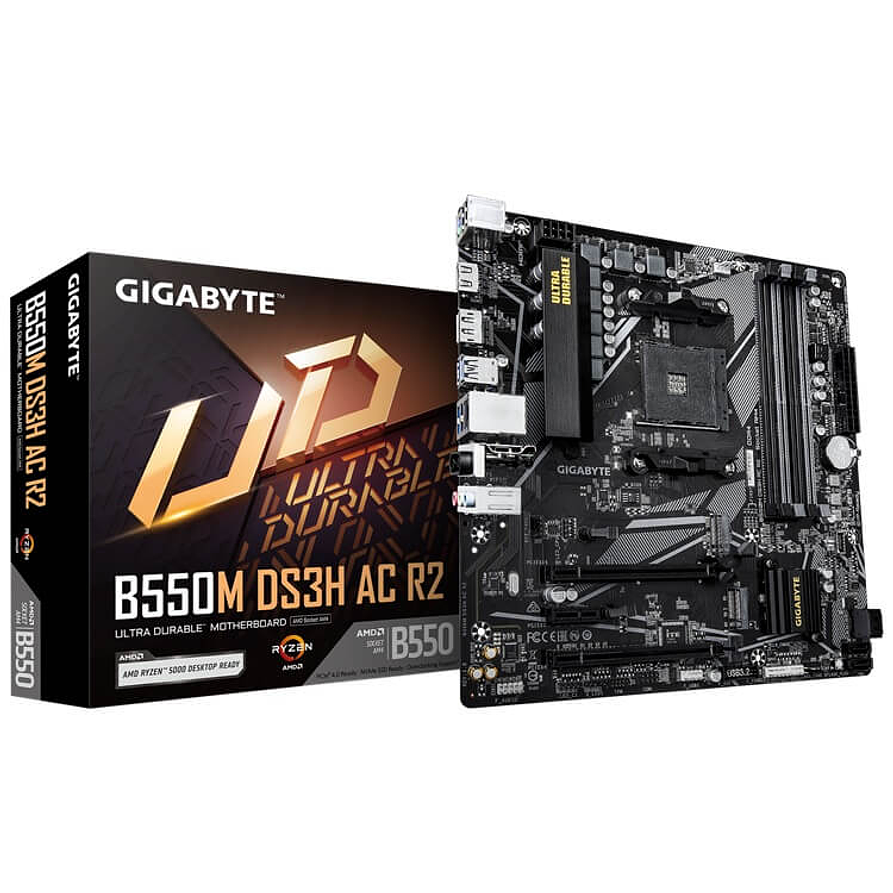 Placa Madre Gigabyte B550M DS3H AC R2 (WiFi, PCIe 4.0, Socket AM4) 1