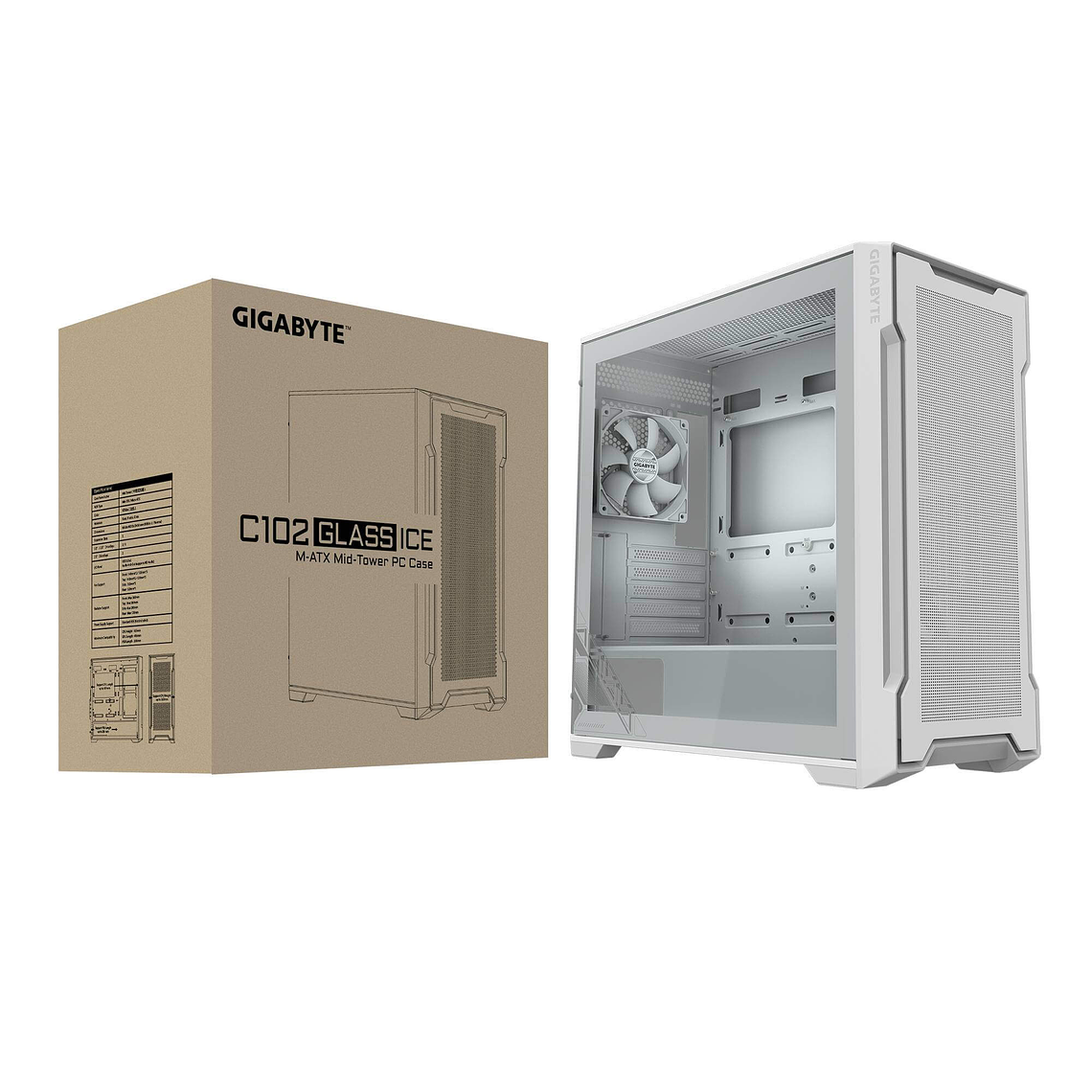 Gabinete Gamer Gigabyte C102 Glass Ice Blanco - ATX, Vidrio Templado, Torre Media 4