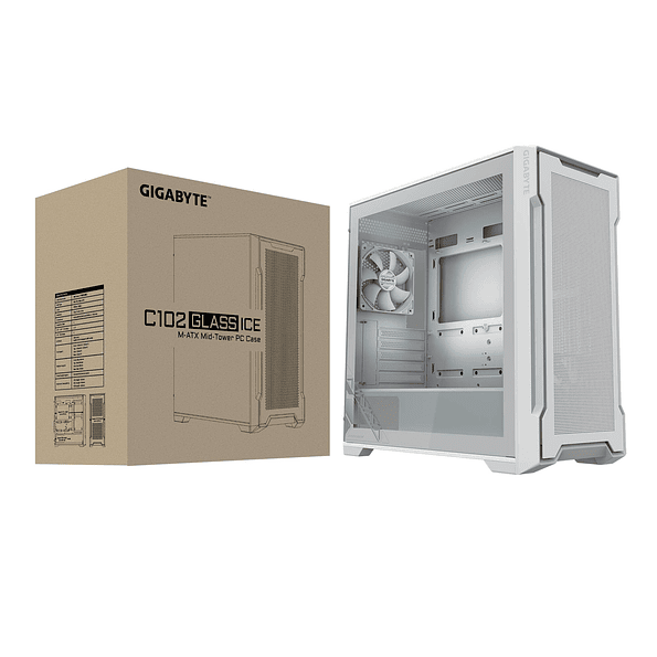 (OPEN BOX) Gabinete Gamer Gigabyte C102 Glass Ice Blanco - ATX, Vidrio Templado, Torre Media (OPEN BOX) 4