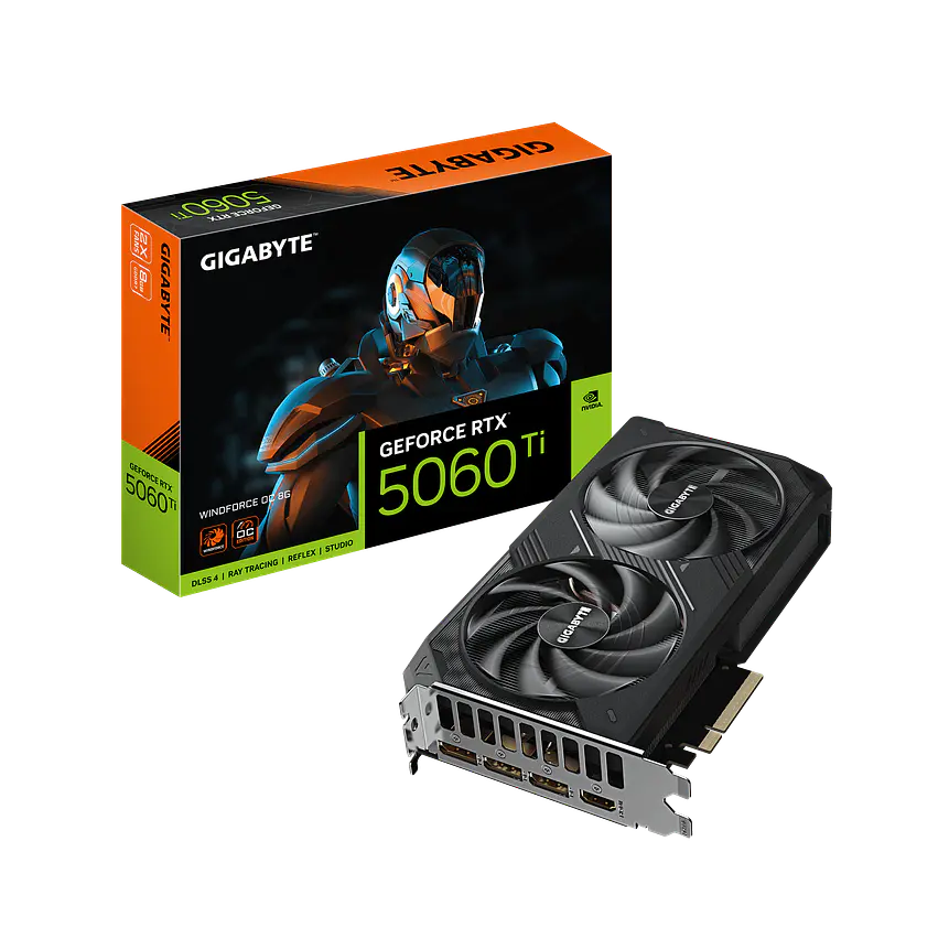 Tarjeta de Video Gigabyte GeForce RTX 5060 Ti WINDFORCE OC 8G GDDR7 1