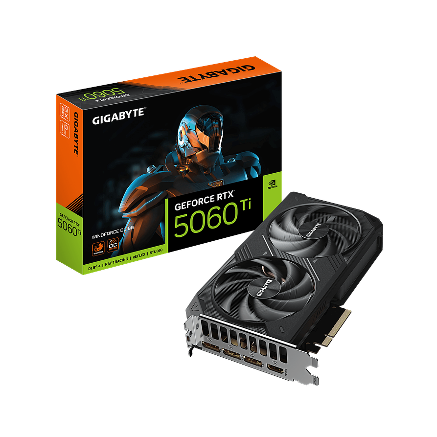 Tarjeta de Video Gigabyte GeForce RTX 5060 Ti WINDFORCE OC 8G GDDR7 1