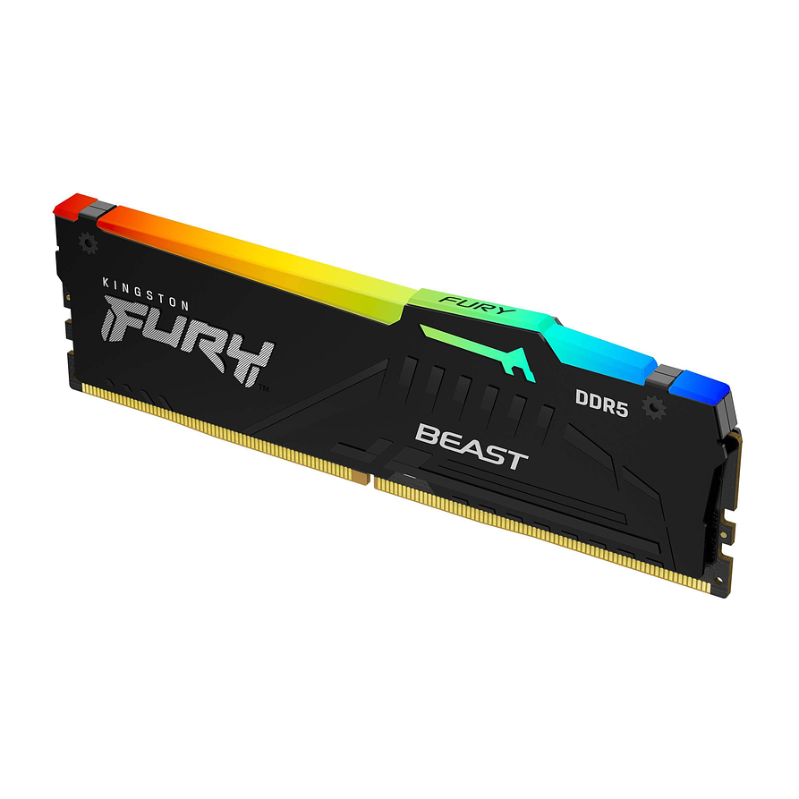 Memoria RAM DDR5 Kingston FURY Beast RGB 16GB 5600MHz CL36 2