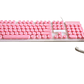 Kit Gamer Rosado LvlUp LU745 con Teclado, Mouse y Audífonos LED USB - Miniatura 1