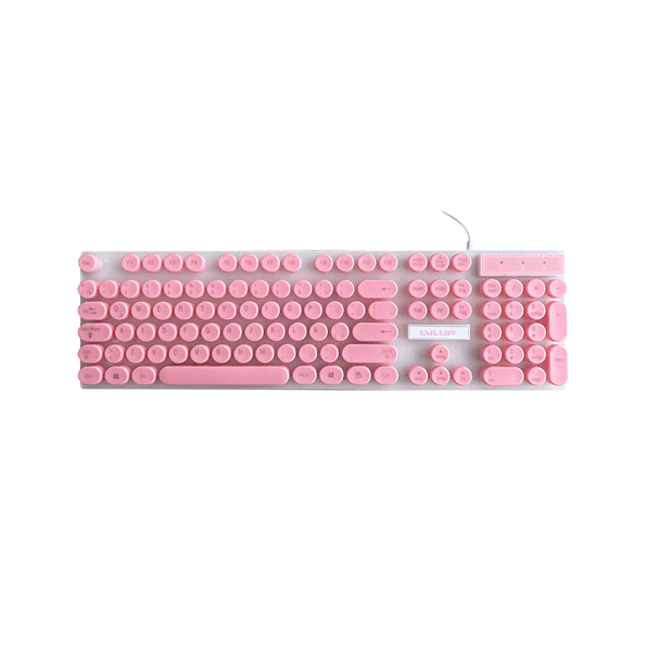 Kit Gamer Rosado LvlUp LU745 con Teclado, Mouse y Audífonos LED USB 2