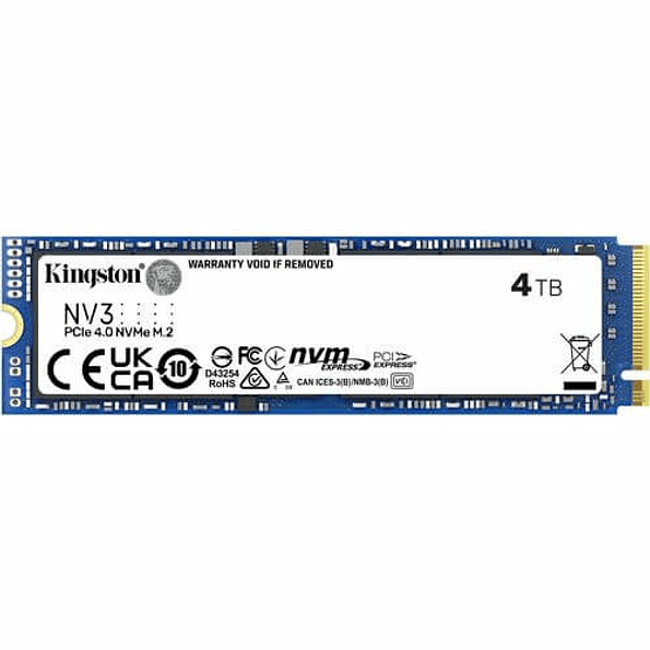 SSD Kingston NV3 4TB M.2 NVMe PCIe 4.0 hasta 6000MB/s 1