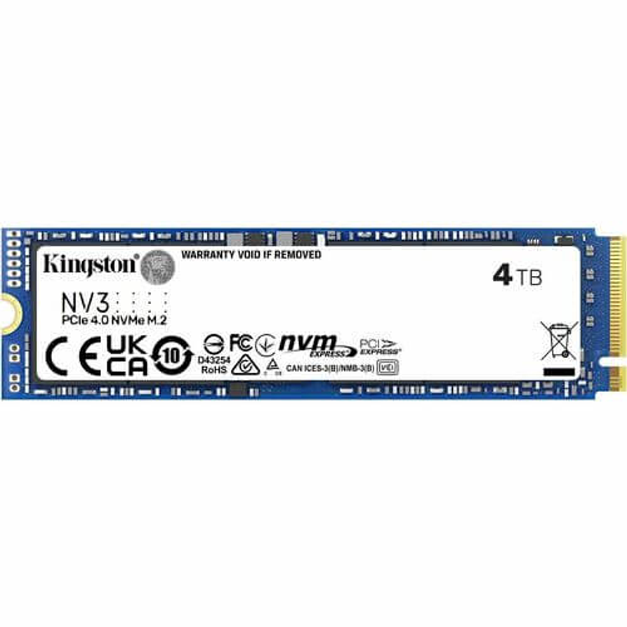 SSD Kingston NV3 4TB M.2 NVMe PCIe 4.0 hasta 6000MB/s 1