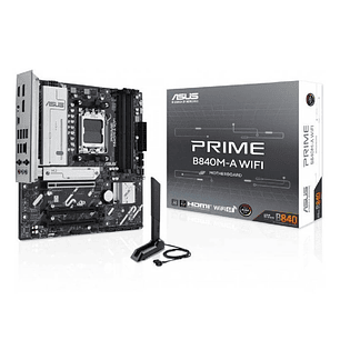 Placa Madre ASUS PRIME B840M-A WIFI DDR5 AM5 Micro-ATX WiFi 6E