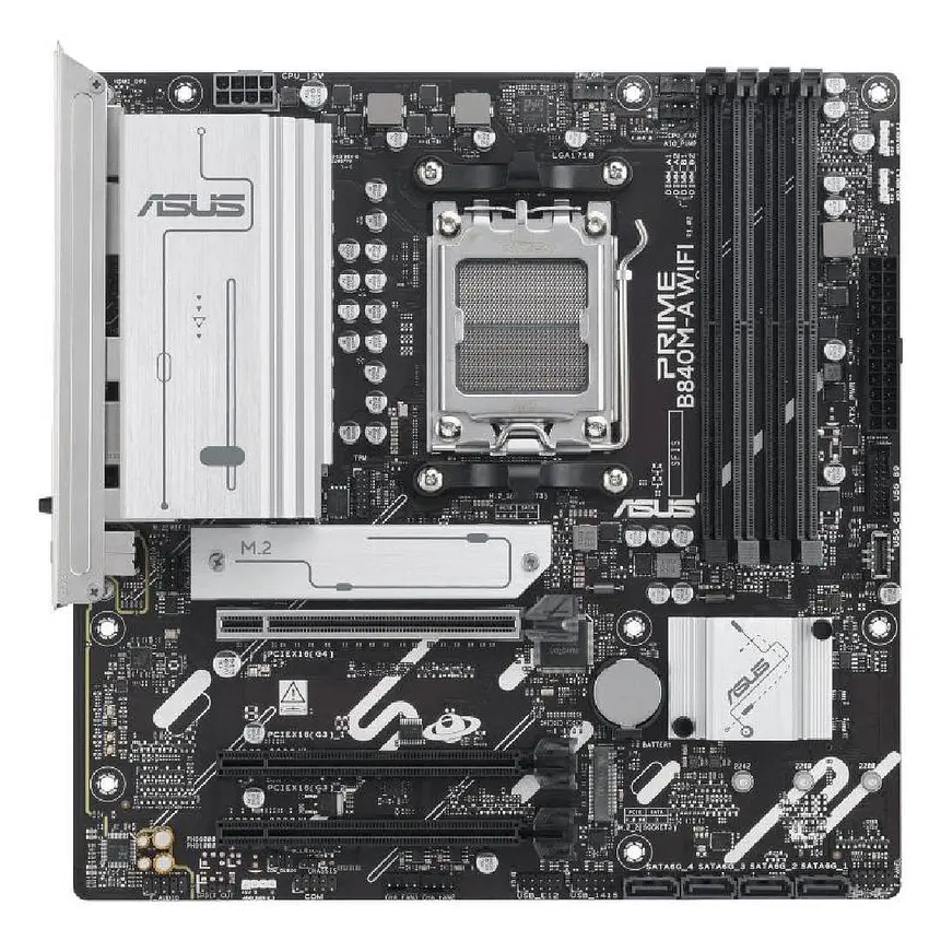 Placa Madre ASUS PRIME B840M-A WIFI DDR5 AM5 Micro-ATX WiFi 6E 1