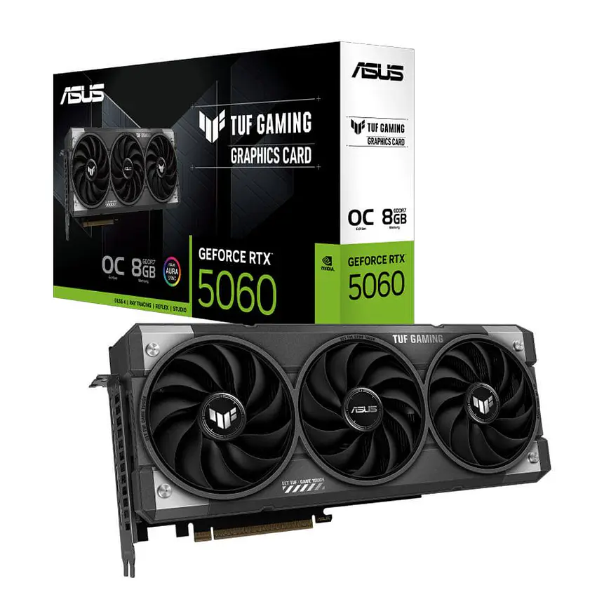 ASUS TUF Gaming GeForce RTX 5060 OC 8GB GDDR7 PCIe 5.0 RGB 1