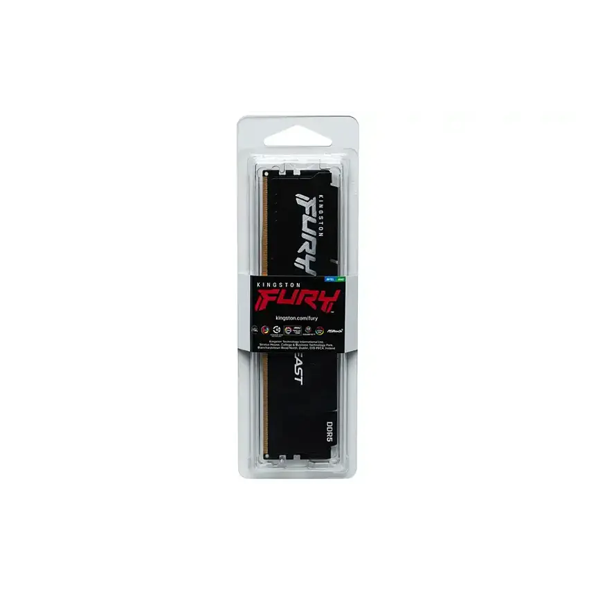 Memoria RAM Kingston Fury Beast 16GB DDR5 6400MHz CL32 Black Intel XMP/AMD EXPO 3