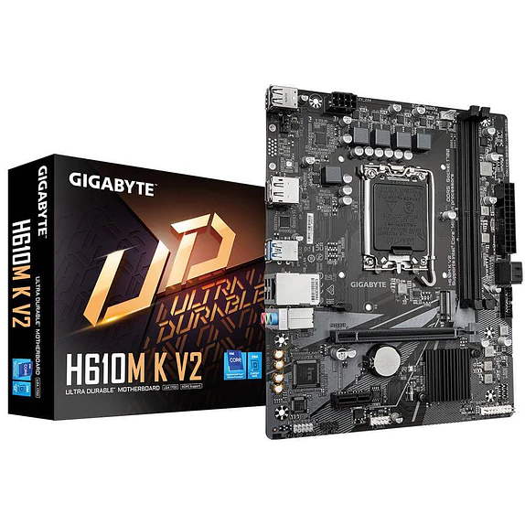 Placa Madre GIGABYTE H610M K V2 LGA 1700 DDR5 PCIe 4.0 Micro-ATX 1