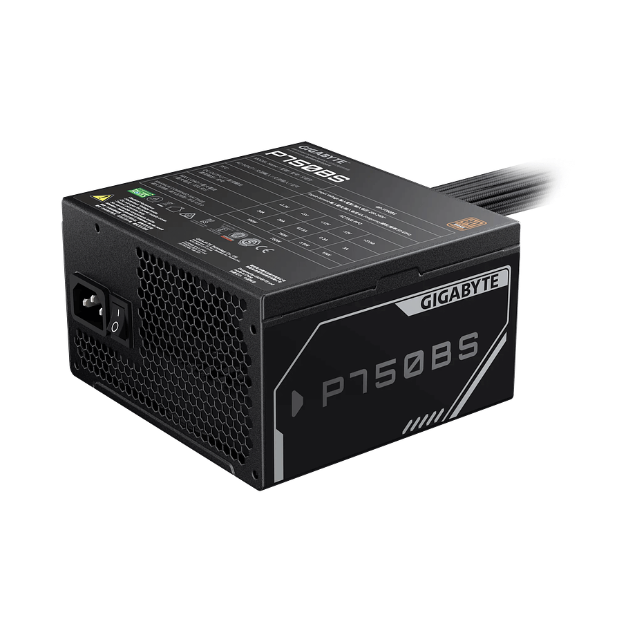 Fuente de Poder 750W Gigabyte GP-P750BS 80 PLUS Bronze ATX Negra 3