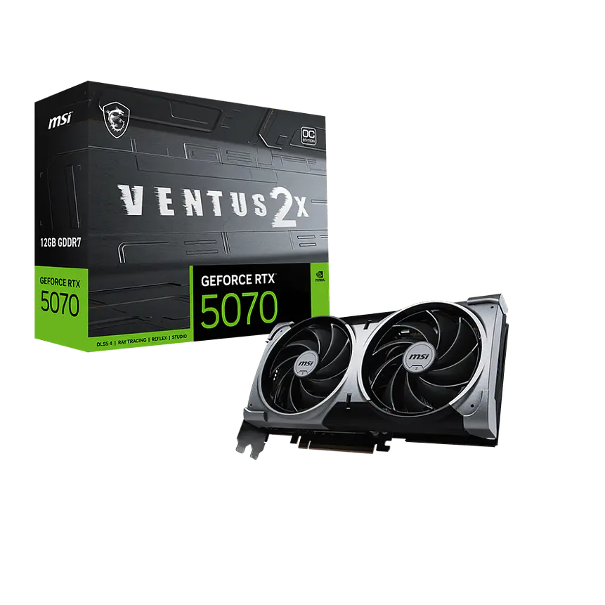 MSI GeForce RTX 5070 VENTUS 2X OC 12GB GDDR7 | Máximo Rendimiento y Eficiencia 1