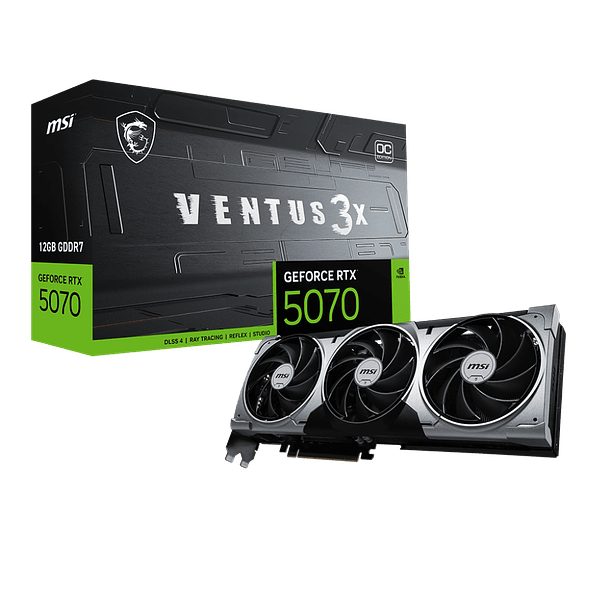 Tarjeta de Video MSI RTX 5070 VENTUS 3X OC 12GB GDDR7 PCI-e 5.0 1