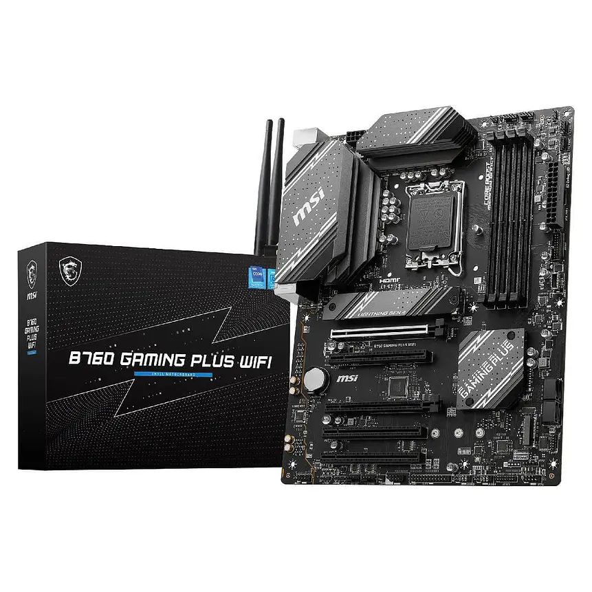 MSI B760 GAMING PLUS WIFI DDR5 | Wi-Fi 6E, PCIe 4.0, DDR5 6800+MHz, Intel 14ª/13ª/12ª Gen 1