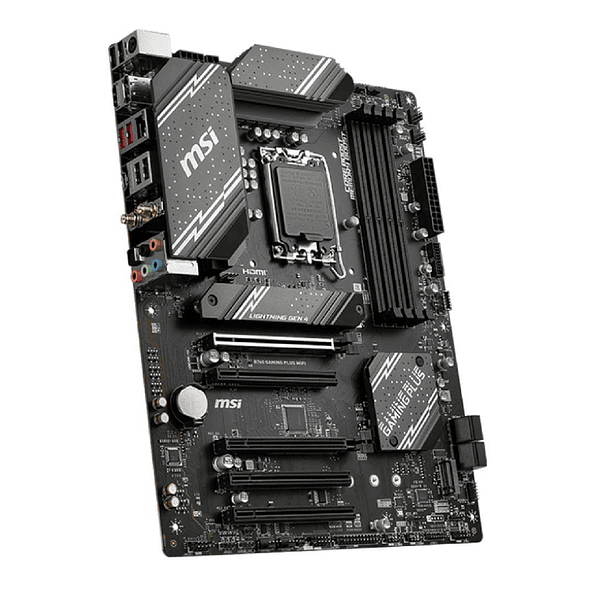 MSI B760 GAMING PLUS WIFI DDR5 | Wi-Fi 6E, PCIe 4.0, DDR5 6800+MHz, Intel 14ª/13ª/12ª Gen 3