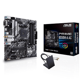 Placa Madre ASUS Prime B550M-A AC AM4 | DDR4, RGB Aura Sync, mATX