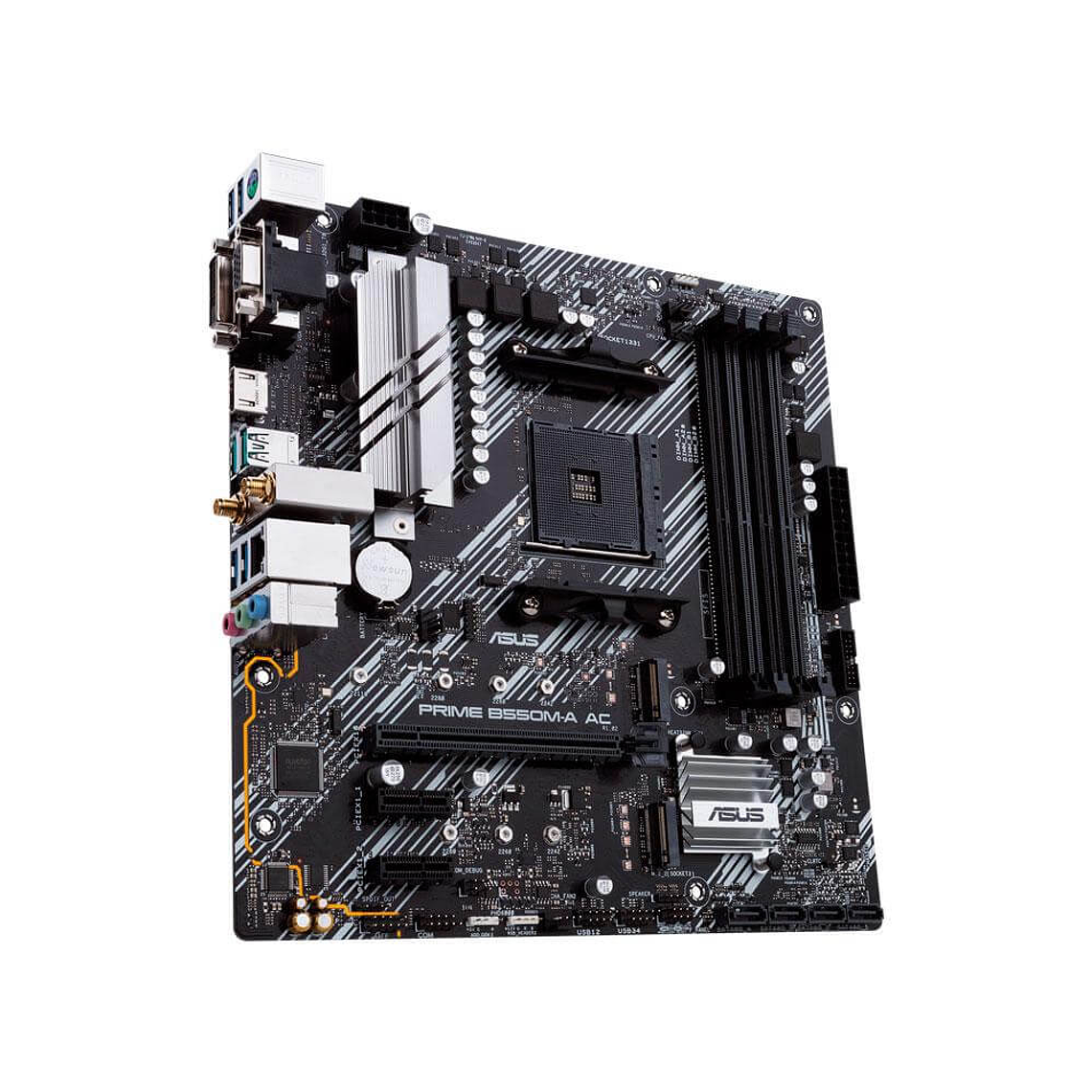 Placa Madre ASUS Prime B550M-A AC AM4 | DDR4, RGB Aura Sync, mATX 2