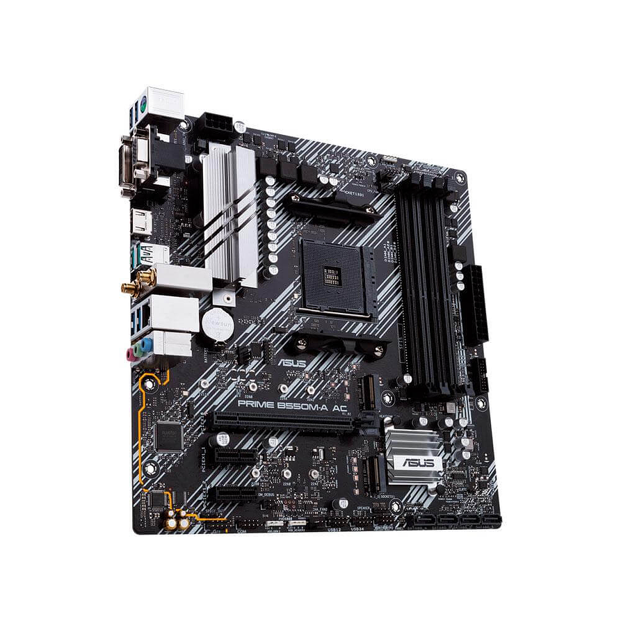 Placa Madre ASUS Prime B550M-A AC AM4 | DDR4, RGB Aura Sync, mATX 2