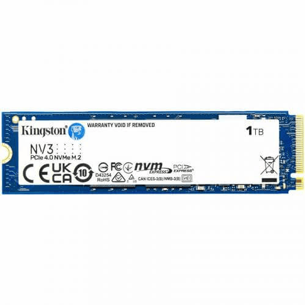 Unidad SSD Kingston NV3 1TB M.2 NVMe PCIe 4.0 | 6000MB/s 1