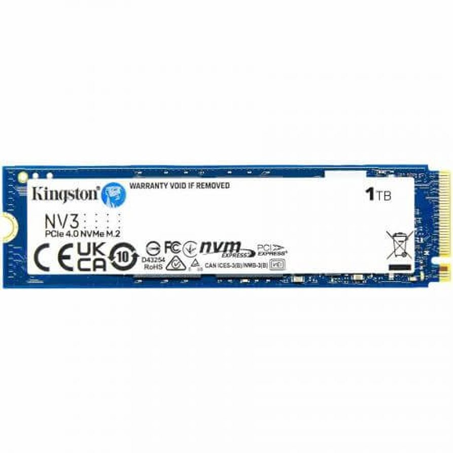Unidad SSD Kingston NV3 1TB M.2 NVMe PCIe 4.0 | 6000MB/s 1