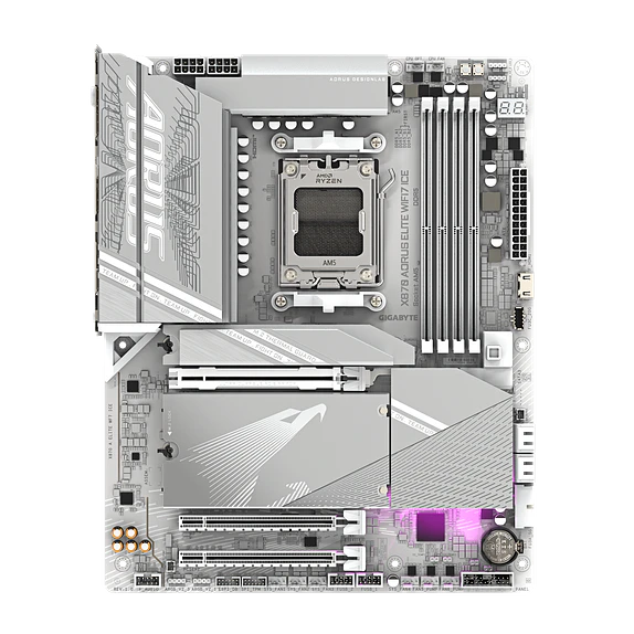 Placa Madre Gigabyte X870 AORUS ELITE WIFI7 ICE – DDR5, Wi-Fi 7, AM5, PCIe 5.0 2
