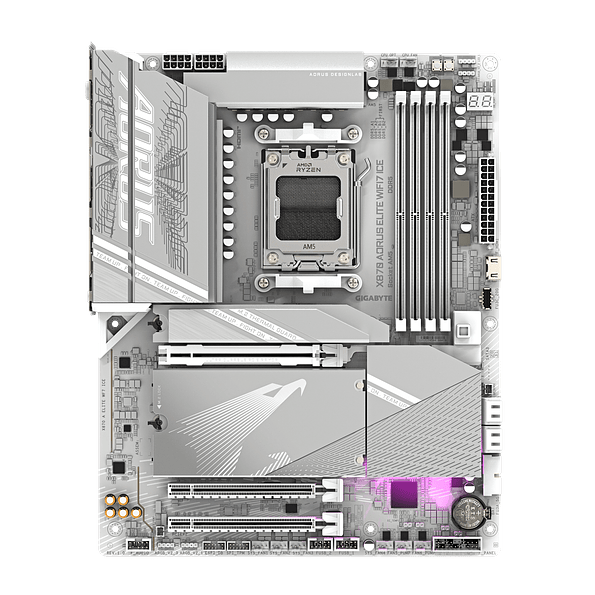 Placa Madre Gigabyte X870 AORUS ELITE WIFI7 ICE – DDR5, Wi-Fi 7, AM5, PCIe 5.0 2