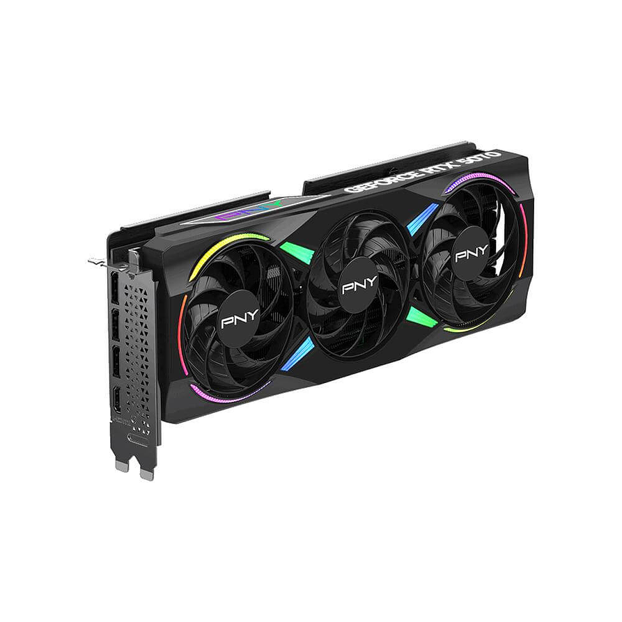 Tarjeta de Video PNY GeForce RTX 5070 12GB GDDR7 RGB Overclocked Triple Fan 3