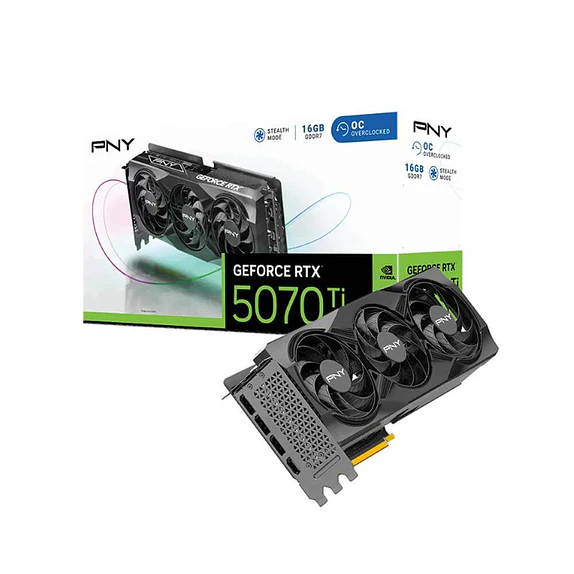 PNY GeForce RTX 5070 Ti OC 16GB GDDR7 Triple Fan | PCIe 5.0 1