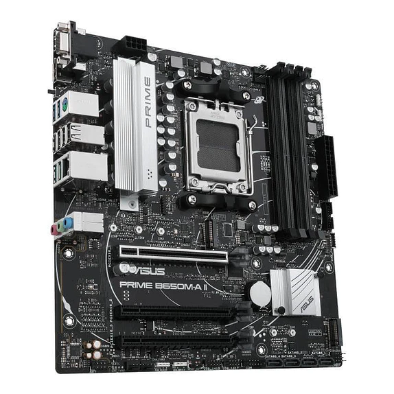Placa Madre ASUS Prime B650M-A II AM5 DDR5 Micro-ATX RGB 2xM.2 HDMI DP VGA 2