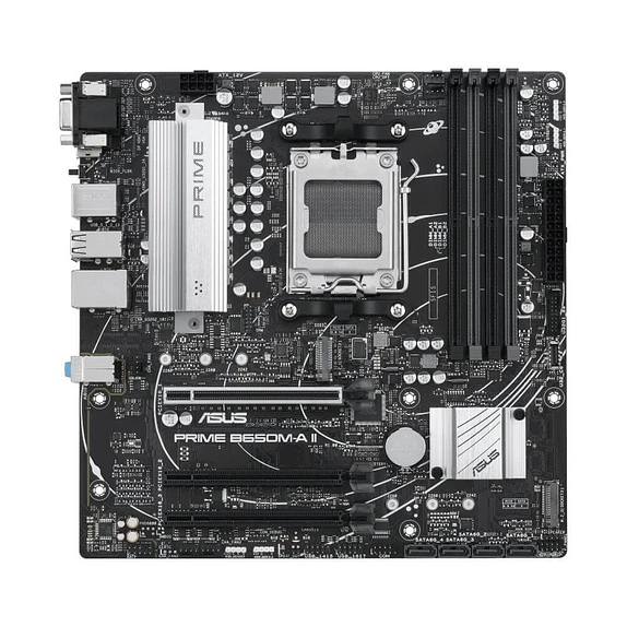 Placa Madre ASUS Prime B650M-A II AM5 DDR5 Micro-ATX RGB 2xM.2 HDMI DP VGA 3
