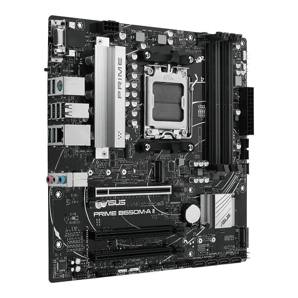Placa Madre ASUS Prime B650M-A II AM5 DDR5 Micro-ATX RGB 2xM.2 HDMI DP VGA 4