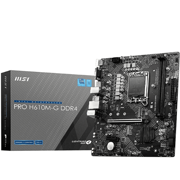 Placa Madre MSI PRO H610M-G DDR4 | Micro ATX LGA1700 Intel 12va Gen 1
