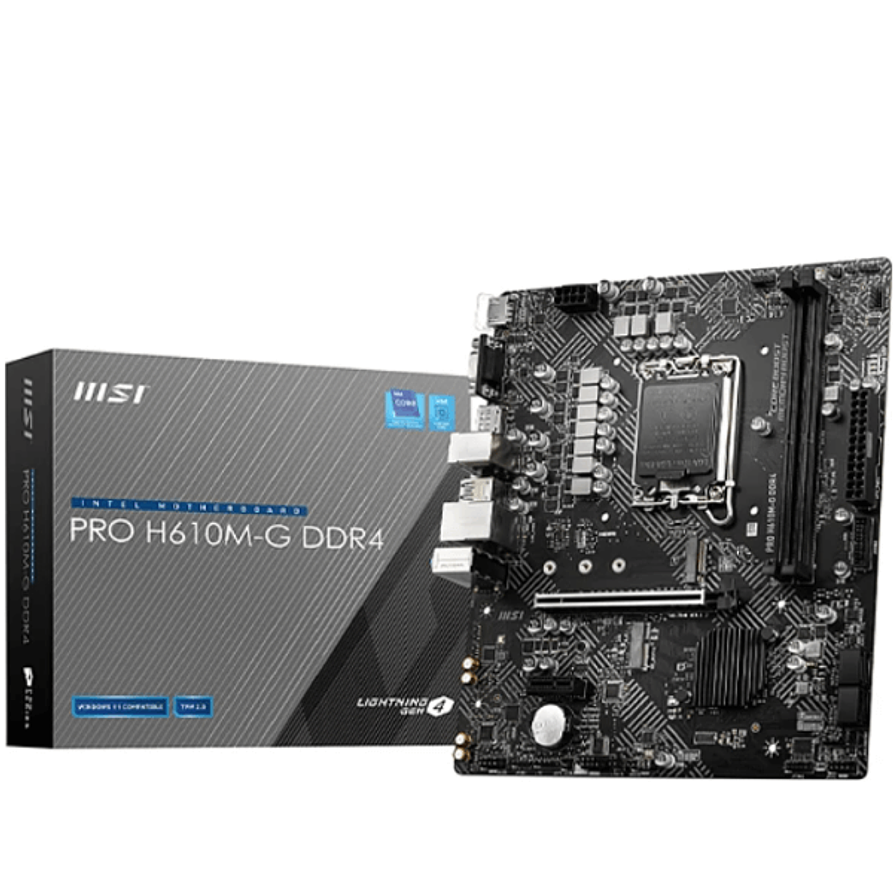 Placa Madre MSI PRO H610M-G DDR4 | Micro ATX LGA1700 Intel 12va Gen 1