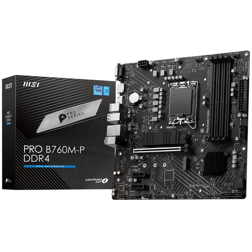 Placa Madre MSI PRO B760M-P DDR4 Micro-ATX LGA1700 (12ª/13ª Gen) 1