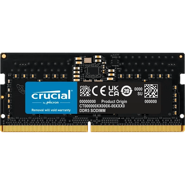 Memoria RAM DDR5 48GB 5600MHz SODIMM Crucial para Notebook CL46 1.1V 1